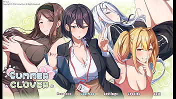 Preview 1 of Bhabhi Hindi Six Video India - Summer Clover [ HAREM HENTAI GAME ] Ep.9 huge FACIAL for the OLDER step SISTER !