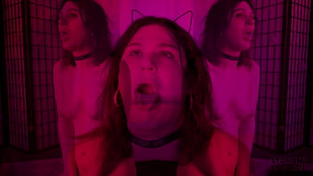 Preview 1 of Preludiu - Domme Tgirl Face Fucks Her Rimming Free Use Fleshlight Sub Tgirl in Chastity