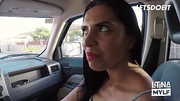 Preview 1 of Mom And Son Triple Penetration - Beautiful Latina Babe Kira Queen Picked Up For Nasty Outside Fuck After Hot Interview With Stud - LATINA MYLF