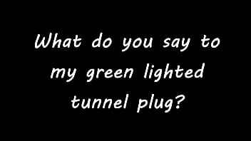 Preview 1 of Christian Cinn - What do you say to my green glowing tunnel plug?