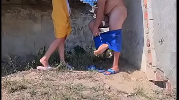 Preview 1 of Cock Hood Ghetto Teach A Lesson - The neighbor sucks his dick all day in public
