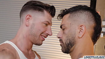 Preview 2 of Drp Car - Sweaty hunks Adam Ramzi and Jordan Starr fucked at the garage. Jordan suggests they go take a shower to clean themselves up but Adam doesn&#039_t want. They kiss and have sensual,  exploratory sex together in the garage