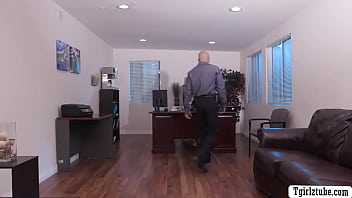 Preview 1 of Ny Leon Fuck - Lucky applicant rimjob and analed his future busty TS boss