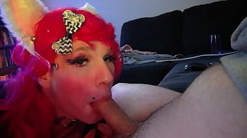 Preview 1 of Www Xxxxxxxxx - HE CUMS WITHOUT WARNING! Slobbering femboy deepthroats his cumshot