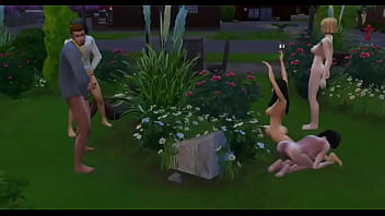 Preview 2 of Sunny Leone Boy Xxxxbf - A group of exhibitionists in a park - Part 1