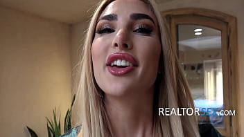 Preview 1 of Gina Gerson Fist Time - Gorgeous Real Estate Agent Thanks Her First Client