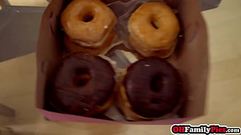 Preview 2 of Jeman Hd - Sweet donut for my horny petite small tits blonde teen stepsister Emma Hix