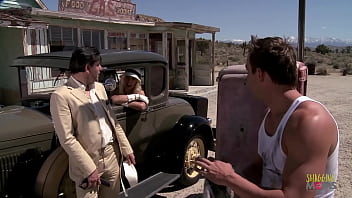 Preview 1 of Dedi Shemale - Three sluts are having rough group sex at the gas station