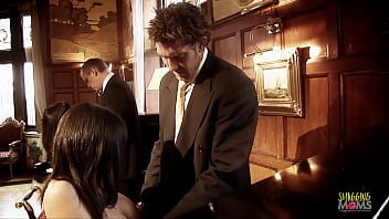 Preview 1 of Police Video Full - Two busty piano players having foursome sex with two guys