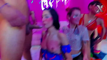 Preview 3 of Nyaman Nar Juak - Deep blowjob party with college sluts with small tits but very big throats