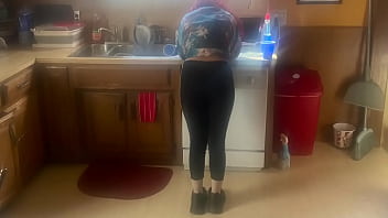 Preview 1 of Mature Lesbian Party - Renae in kitchen