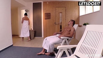 Preview 1 of Indian Women Fuck Vedio - Brunette Chick Nata Lee Has Her Czech Pussy Pounded Deep At Sauna By Muscled Stud - LETSDOEIT