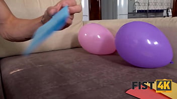Preview 1 of Ht Sxxsxxx - FIST4K. Guy celebrates birthday by shoving fist into girlfriends pussy