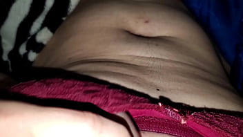 Preview 1 of Hinde In Bf - I wear red lingerie and play with my big natural tits and wet pussy in my room pt1