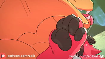 Preview 1 of 3d Lara Orc Destroy - Charizard comendo gosotoso o incineroar [Zcik]