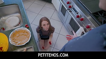 Preview 2 of Gorilla Suit - PetiteHos - Lucky stud pummmeling Madi Collins sweet pussy over the table