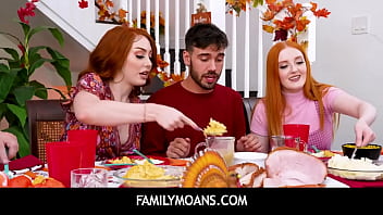 Preview 1 of Stepmom Fuck Her Stepson Jordi - FamilyMoans  -  Lucky stud Nade Nasty fucking these horny redhead stepsisters Arietta Adams and Cherry Fae