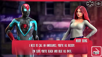 Preview 2 of Black Big Cookxxx - Spiderman fuck harder Mary Jen