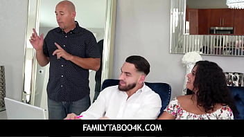 Preview 2 of Austine Kincad Fucking - FamilyTaboo4K -  Hot Curly Black Hair Latina Babe Fucking - Gabriela Lopez