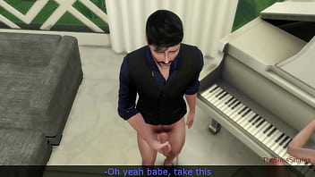 Preview 4 of Ebony Tube Hd - Sluty wife fuck her piano teacher next to husband