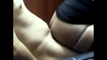 Golden Satin Panty Ass