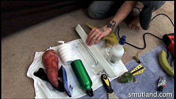 Pressing Moms Boobs In Kitchen